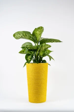 Doniczka jutowa żółta z wkładem 47 cm